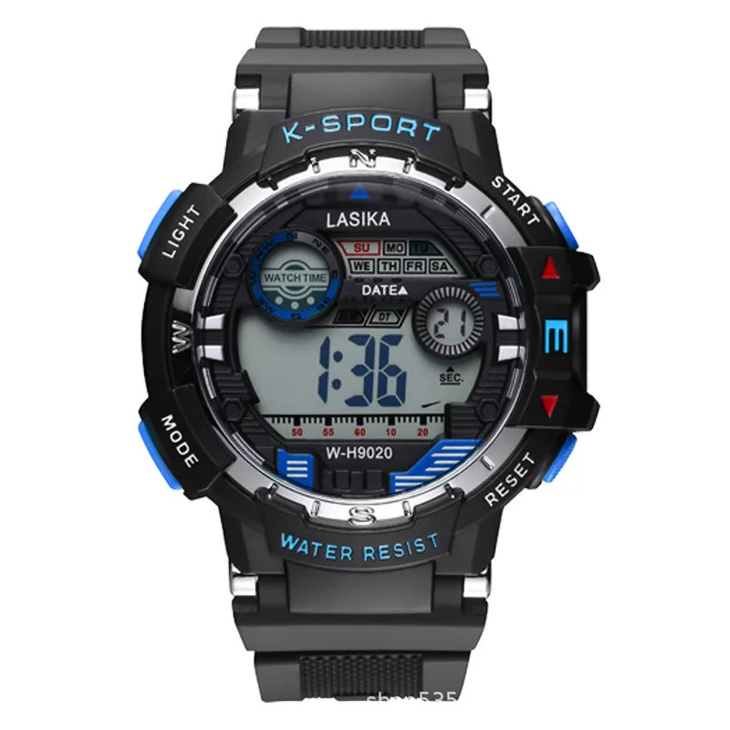 LASIKA W-H9020 цифровой большой экран наручные часы водонепроницаемые возможностью погружения на глубину до 30 м фабрики Цена sport OEM