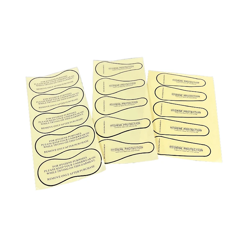 Custom adhesive protective hygiene liner try on swimwear stickers paper