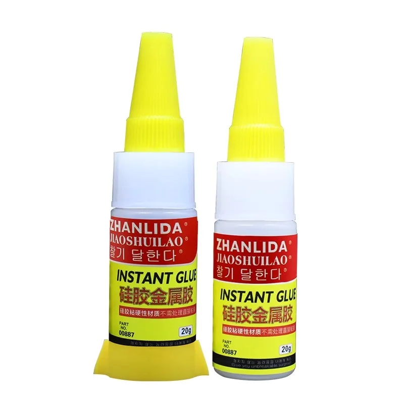 zhanlida 20g silicone metal adhesive transparent instant glue for silicone bonding metal wood stone acrylic glass plastic