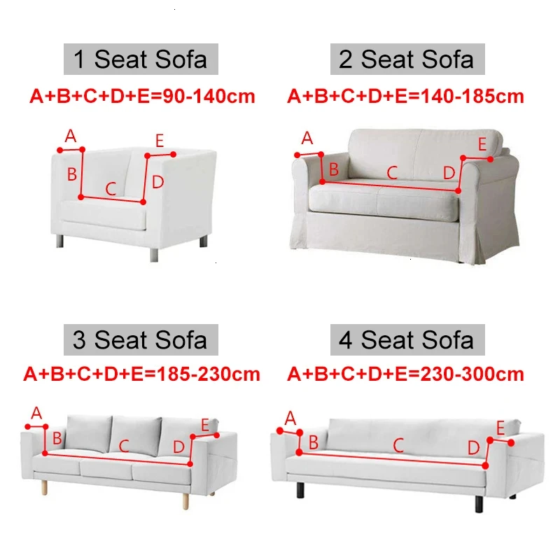 1-Piece Plush Anti-Wrinkle Slip-Resistant Spandex Polyester Stretch Slipcover Protective Fabric Cover 1 4-Seater Sectional Couch