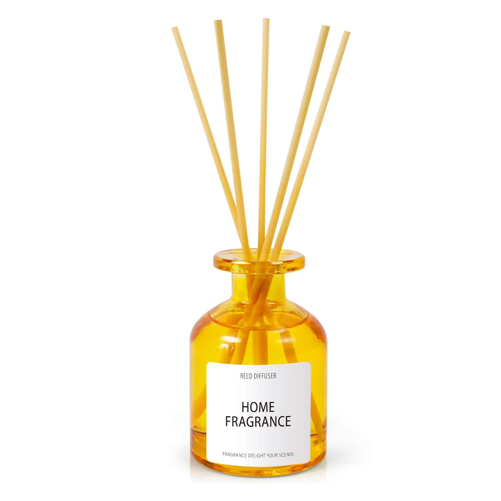 Personal Tailor Luxury glass bottle natural essential oil reed diffuser with natural sticks for gift set