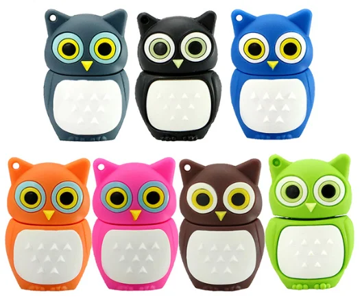 Cute Cartoon Owl USB Flash Drive 8GB 16GB Animals Owl Pendrives Wholesale Animal USB Flash Drive Custom Logo