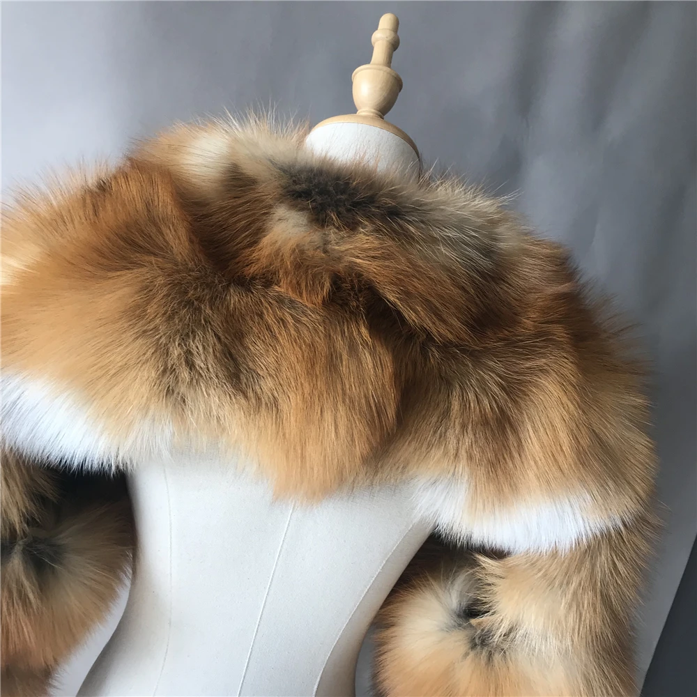 Super Fashion Fur Coat Winter Warm Women Lady Fur Sleeve Wrap