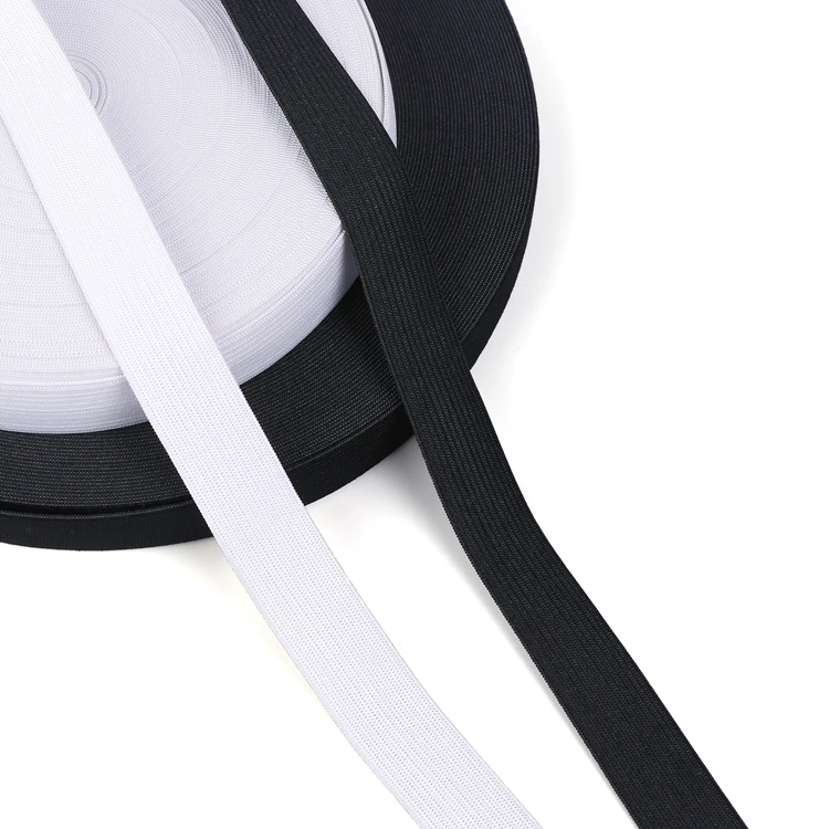 Factory sale crochet polyester elastic band binding tape knitting crochet elastic webbing
