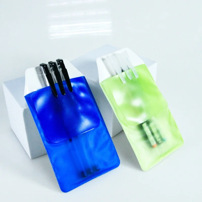 PVC Multicolor Pen Pencil Case Pen Holder Pocket Organizer Medical Pen Leak proof Pencil Box for Doctors