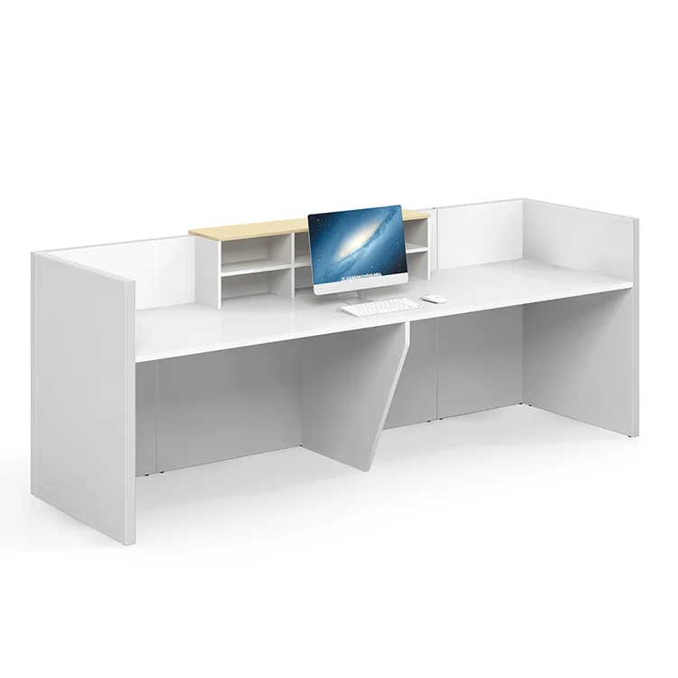 Wholesale reception desk office furniture front desk reception walnut color reception desk office