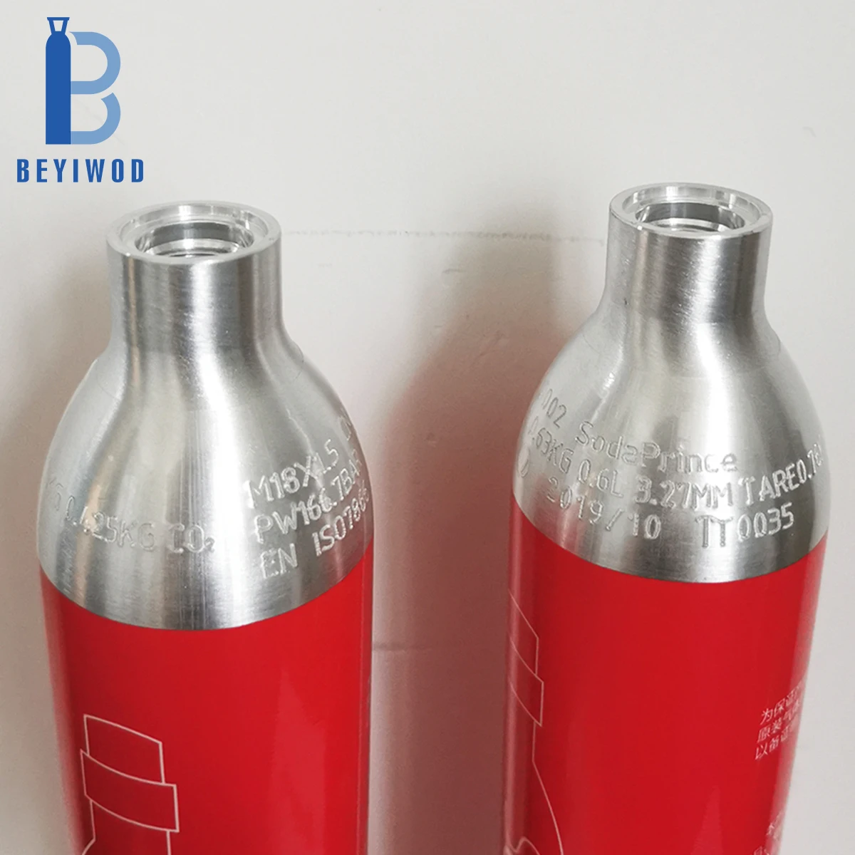 Refillable food Grade soda cylinder  Beverage 425g 0.6l 60L water  co2 bottle  gas cylinders for sale