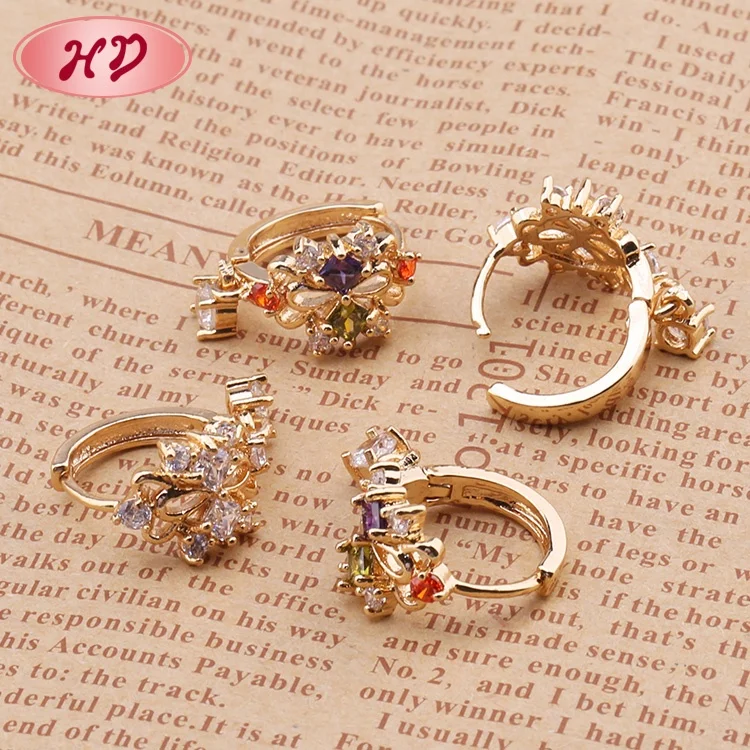Hot Sale Spanish Style Plate Gold Luxury Earrings For Ladies