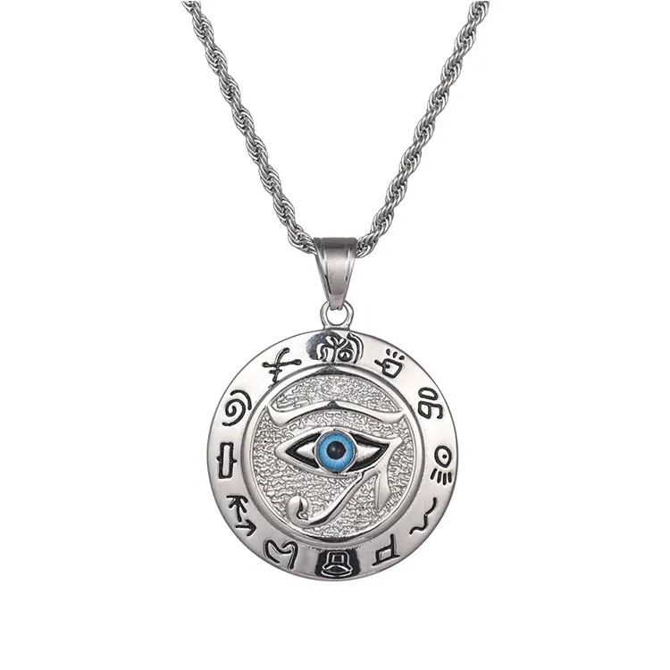 Custom Fashion Eye Of Horus Gold Plated Necklaces Sets Jewellery Statement Alloy Chain Men Necklaces Jewelry For Women