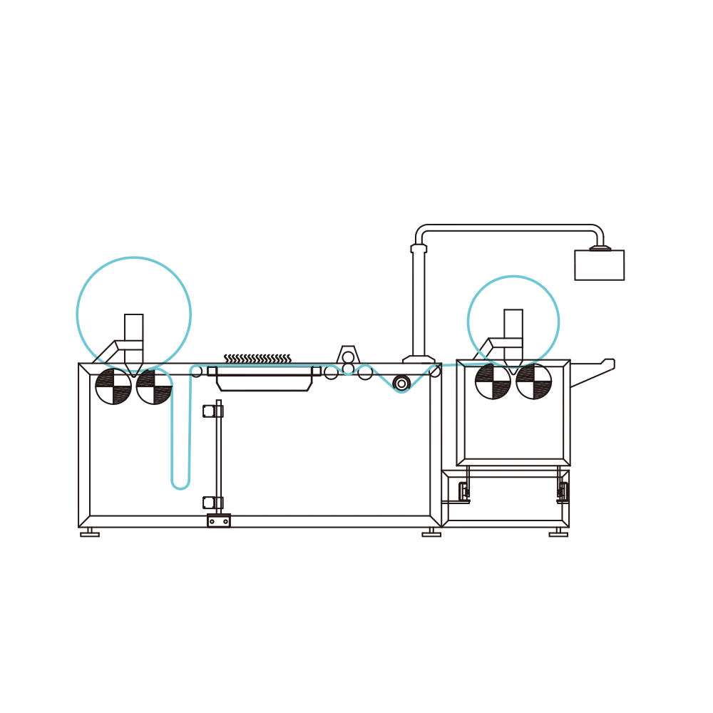 Suntech textile roll unwinder Fabric Relaxing Machine