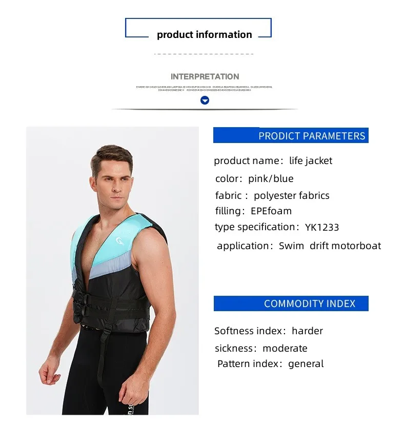 Manufacturers Rafting Sea Sloas Work Surf Swimming Watersports Marine  Life jacket for men