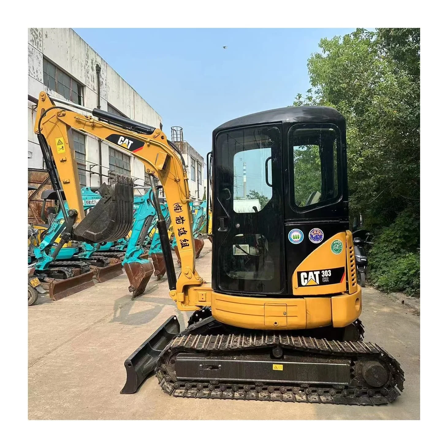 Сверхмощное оборудование гидравлические мини-экскаваторы б/у CAT 303CR 3-тонный гусеничный Подержанный станок