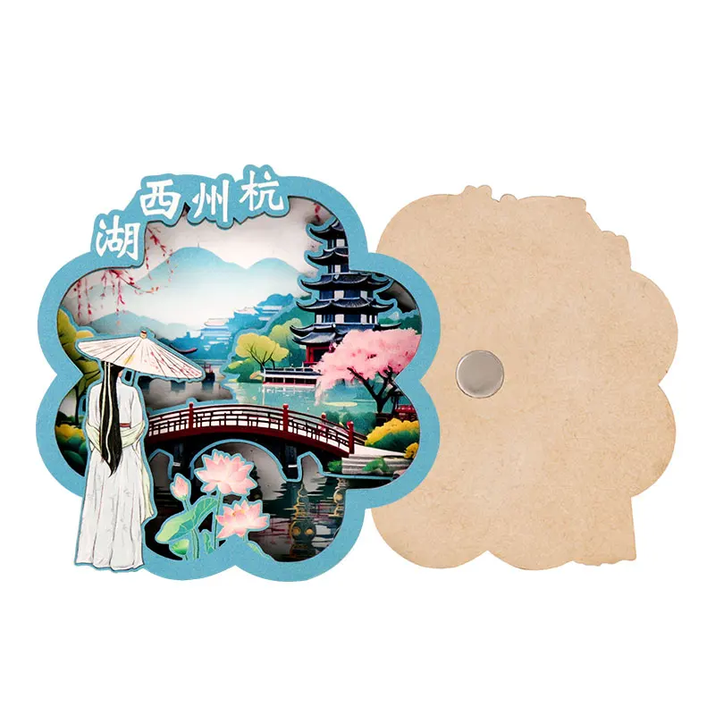 HOT Selling Custom Different Countries Souvenir Wood Magnets for Fridge 3D Wooden Fridge Magnet Gifts