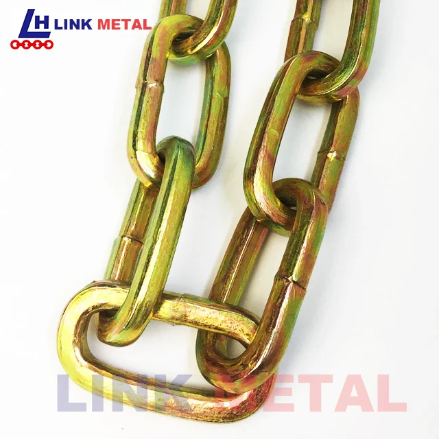 Заводская подъемная цепь, стальная оцинкованная звеньевая направляющая цепь, буксировочная цепь