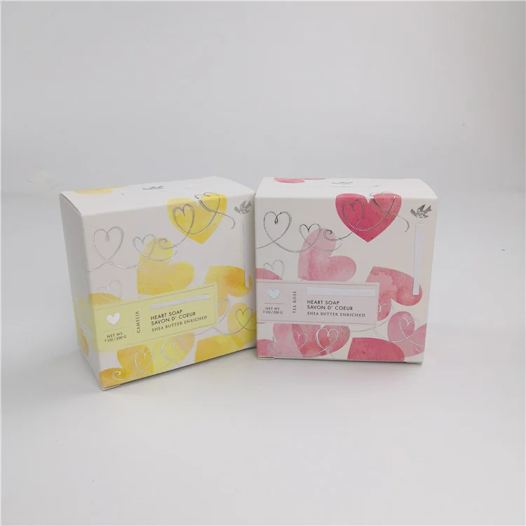 Wholesale Custom Design White Soap Paper Box High Quality Folding Paper Packaging for Handmade Soap