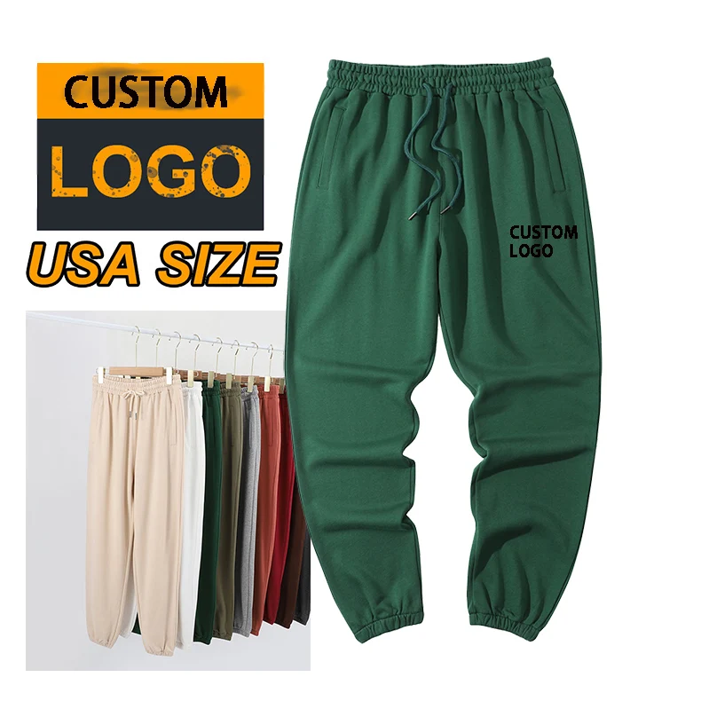 Plus size Men Jogger Pants Cotton Sweatpants Solid Black Trouser Pant Man Gym Workout Streetwear Track Pants for men