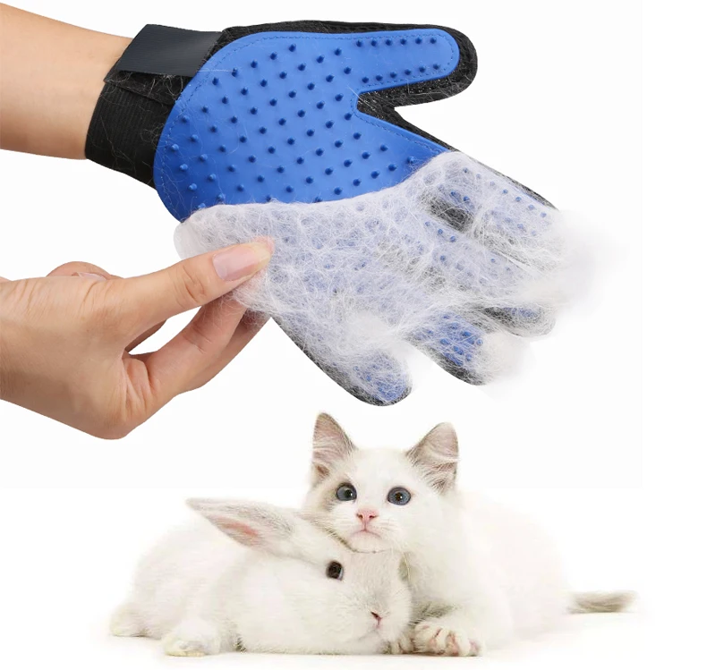 Free Sample Pet Grooming  Gloving pet Cleaning Brush Rubber Five Fingers Pet Gloving
