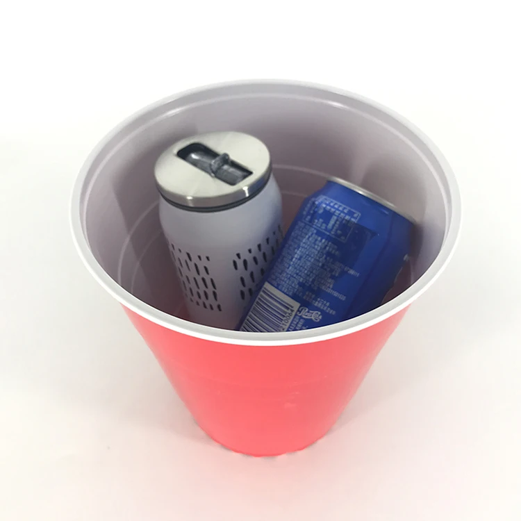 Custom Logo Red Party Wedding 110oz Large Capacity Disposable Plastic Bucket Cups