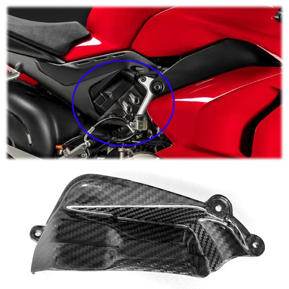 Motorcycle Modification Parts  Accessories Right Cam Cover Section Fairing 2018-2020 3K Carbon Fiber for Ducati Panigale V4 V4S