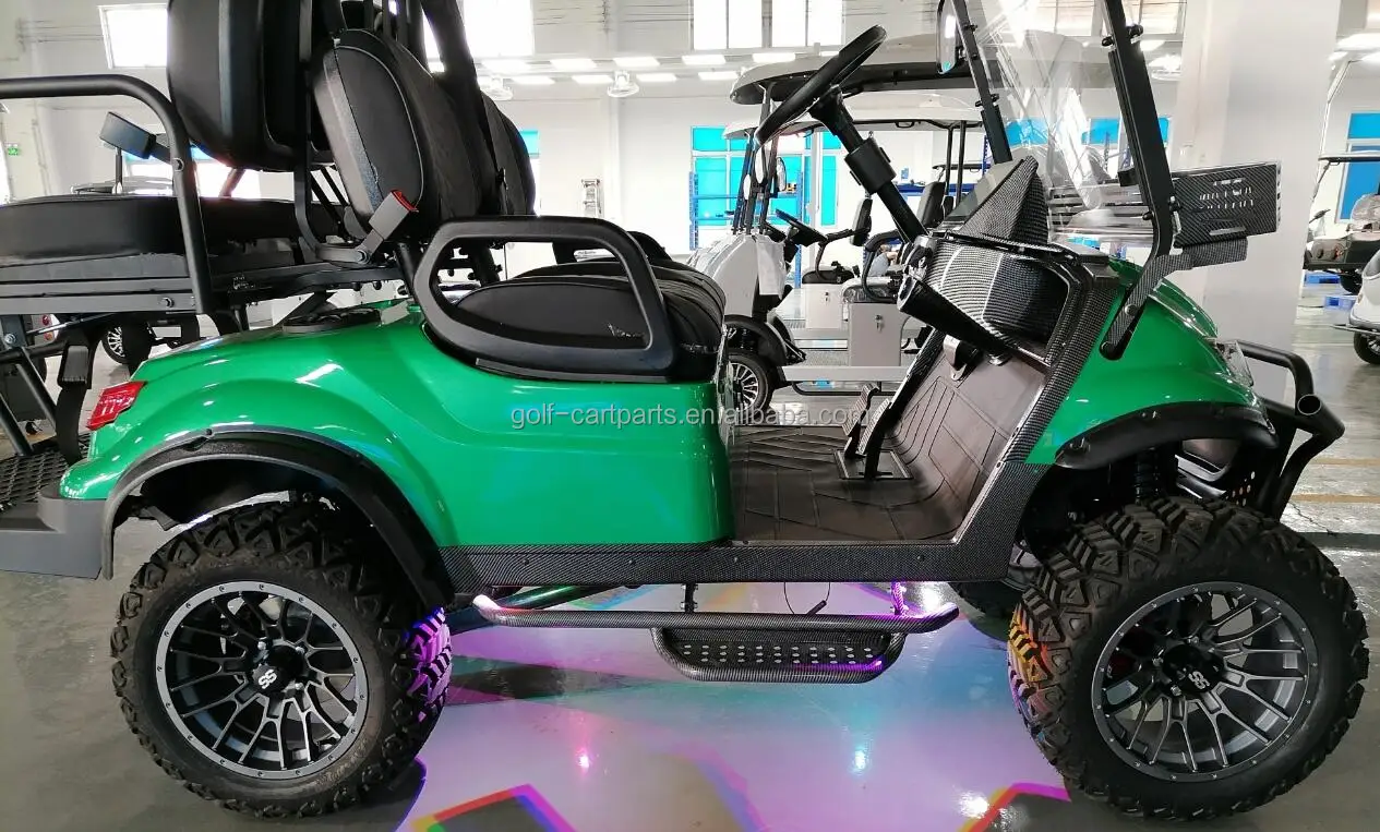 4 Wheel Disc Brake 10 Inch TFT IP66 CARplay Display Off Road Golf Cart Driving Max140KM Far Hunting 4 Seater Electric Golf Cart