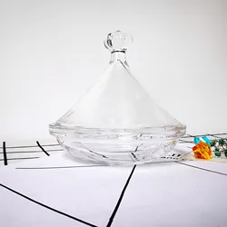 Glass Candy Jars Wholesale Cheap Price Luxury European Crystal Glass candy Jar Buffet Dessert Bowl