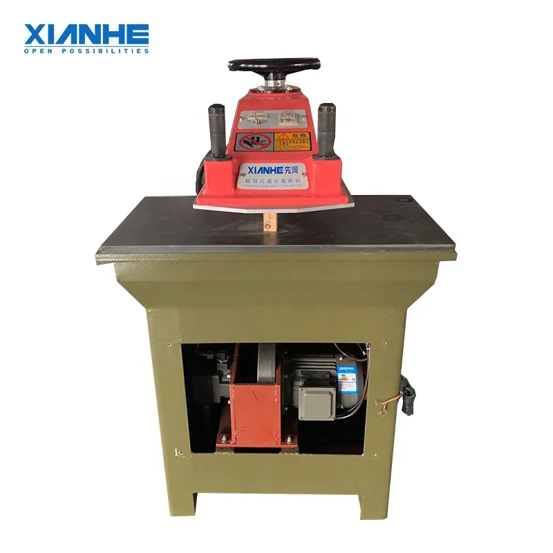Hydraulic leather swing arm die cutting clicker press machine