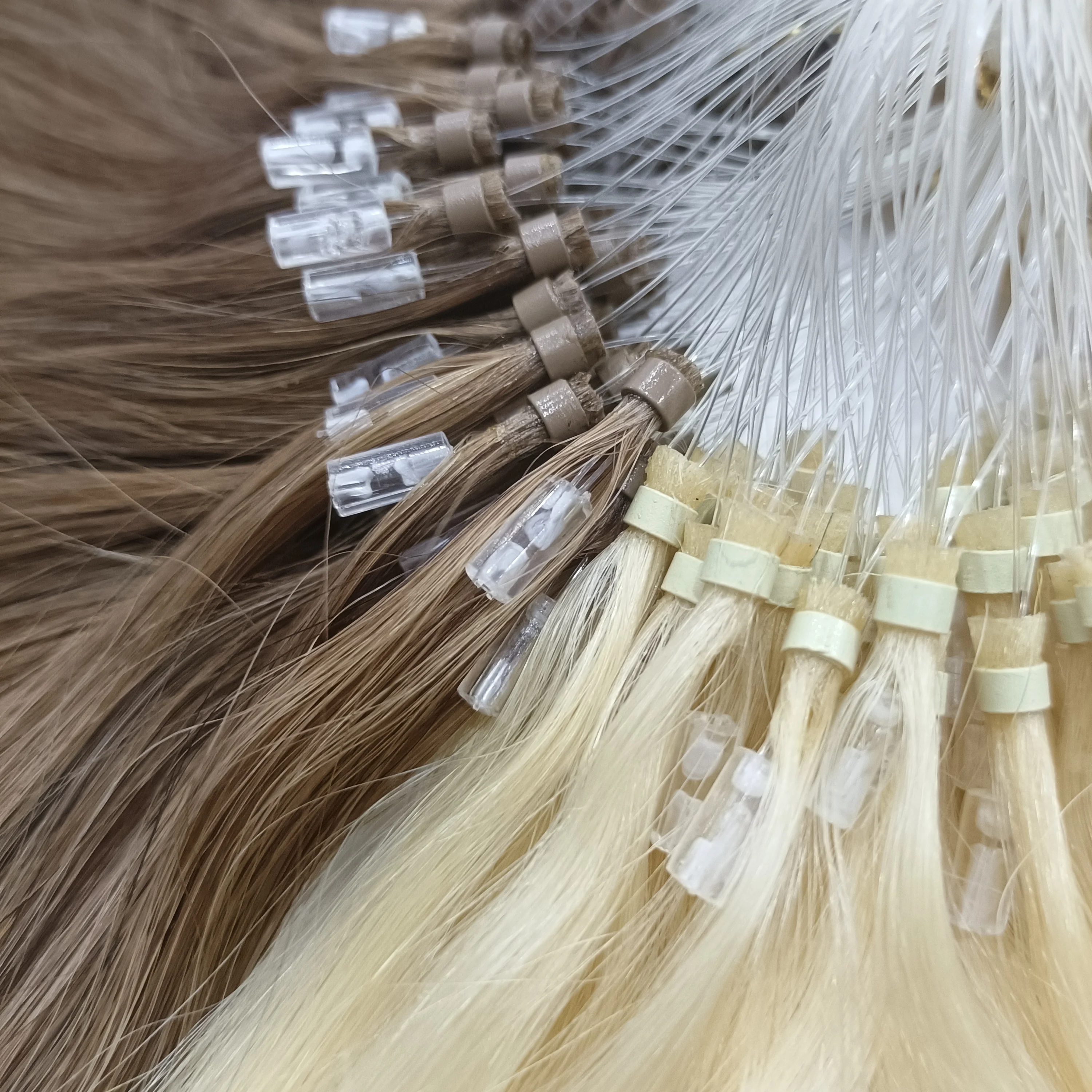 For Salon Use 100% Virgin Micro Link Hair Extensions,Micro Loop Hair Extensions,Cuticle Aligned Nano Plastic Tip Hair