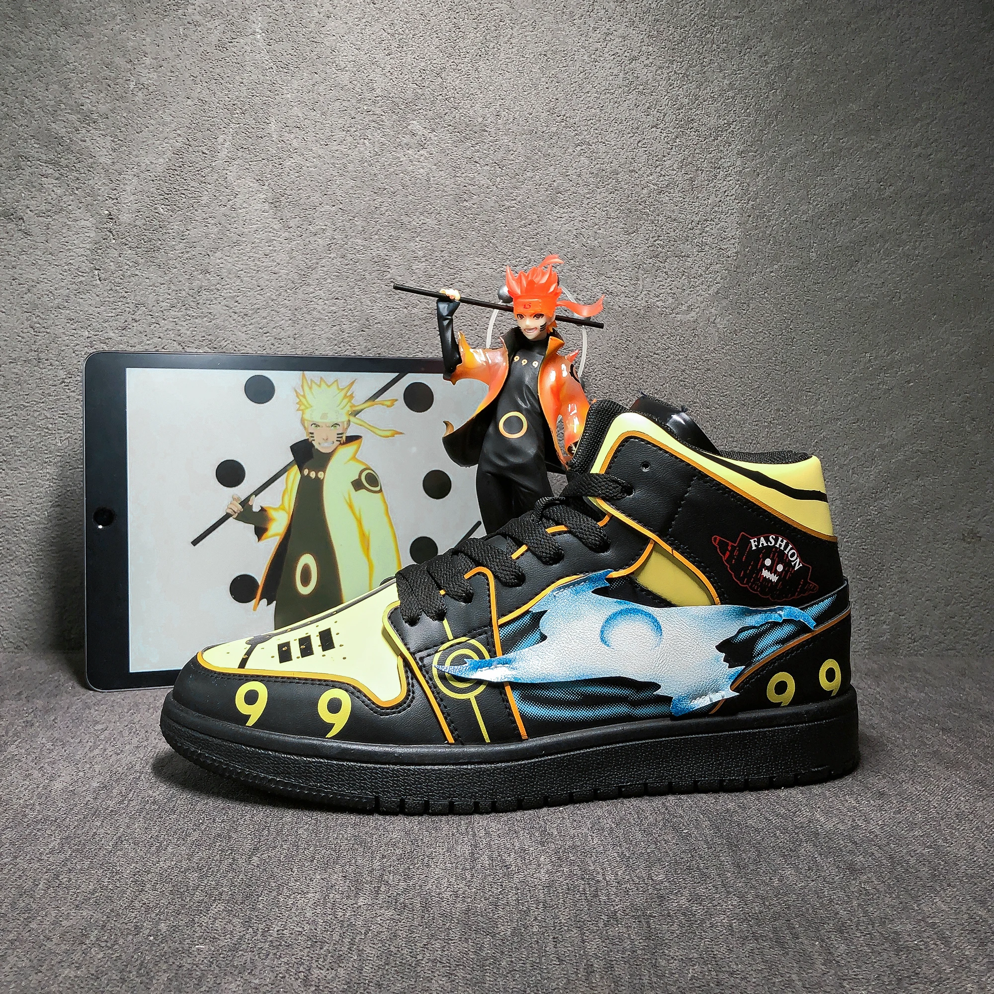 Hot Sale Casual Men Sneakers High-top Anime Shoes For Men Naruto 3D Men Skateboard Shoes Breathable Hard-wearing