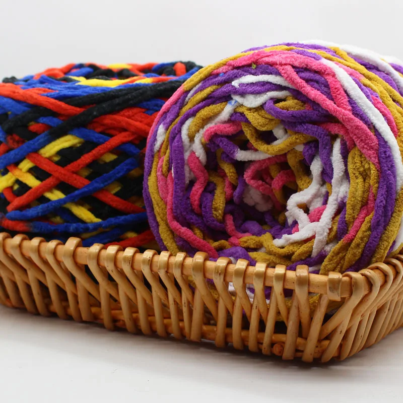Wholesale 165g Coarse Chunky Yarn Chenille Hand Knitting Yarn Chenille Knitting Hand Diy Craft