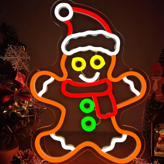 Hot-selling popular Christmas Santa Claus snowman Custom Neon  sign logo decoration