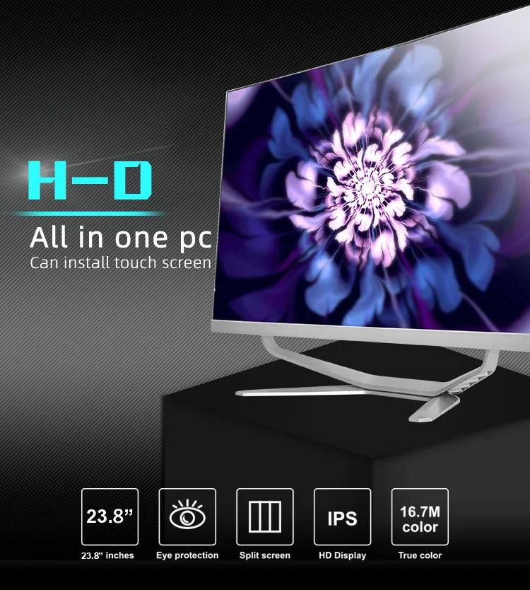  Изогнутый игровой моноблок все в одном пк 4k 23 8 i5 8500 aio h310 материнская плата настольный компьютер для