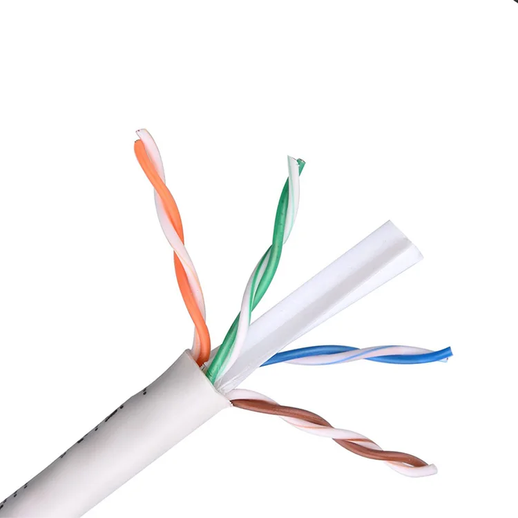 High quality 4 twister pair CCA/BC/CU cat6 utp indoor network lan cable for computer