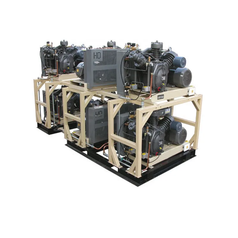 High Quality 30bar 40bar 7.5KW 3 Cylinder 2-stage Piston Air Compressor with Air Tank
