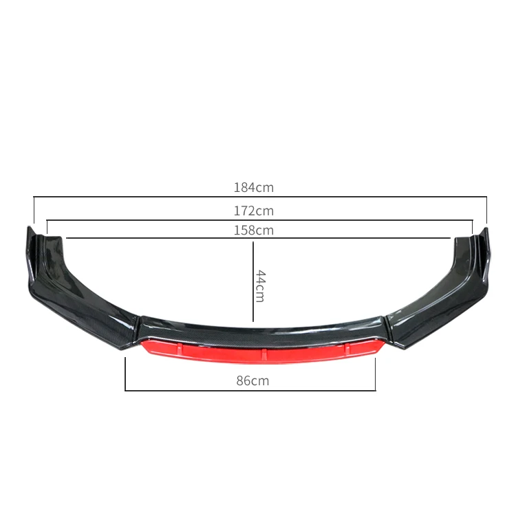Car Parts 4pcs Front Bumper Lip Splitter Body Kit Fit For Honda Audi Nissan Infiniti Chevrolet Ford Protection Splitter Spoiler