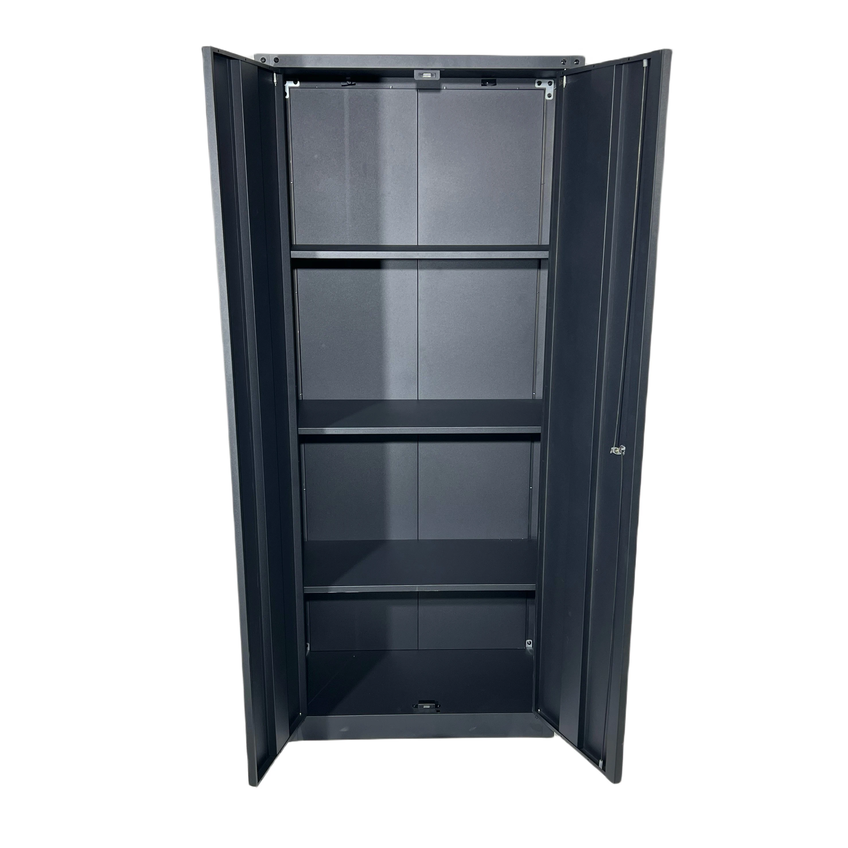 Customized Indoor Fireproof Durable Two Door Lockable Cupboard Metal Storage Cabinet