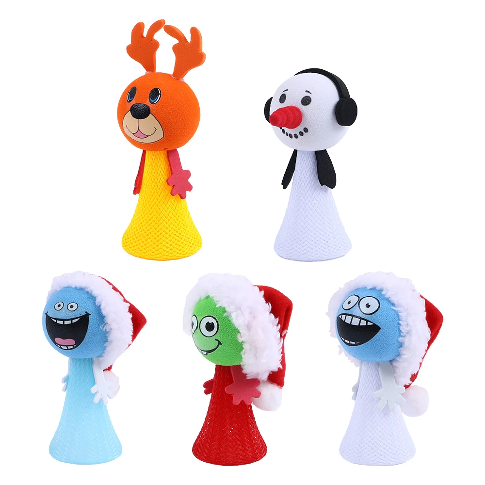 Christmas Party Toys New Kids Stress Release Eva Jumper Spring Smile Face Capsule Novelty Toys Gift