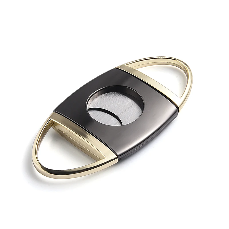 Stainless Steel Double Cigar Cutter Luxury Set Cigar Scissors Pocket Size Cigar Cutter