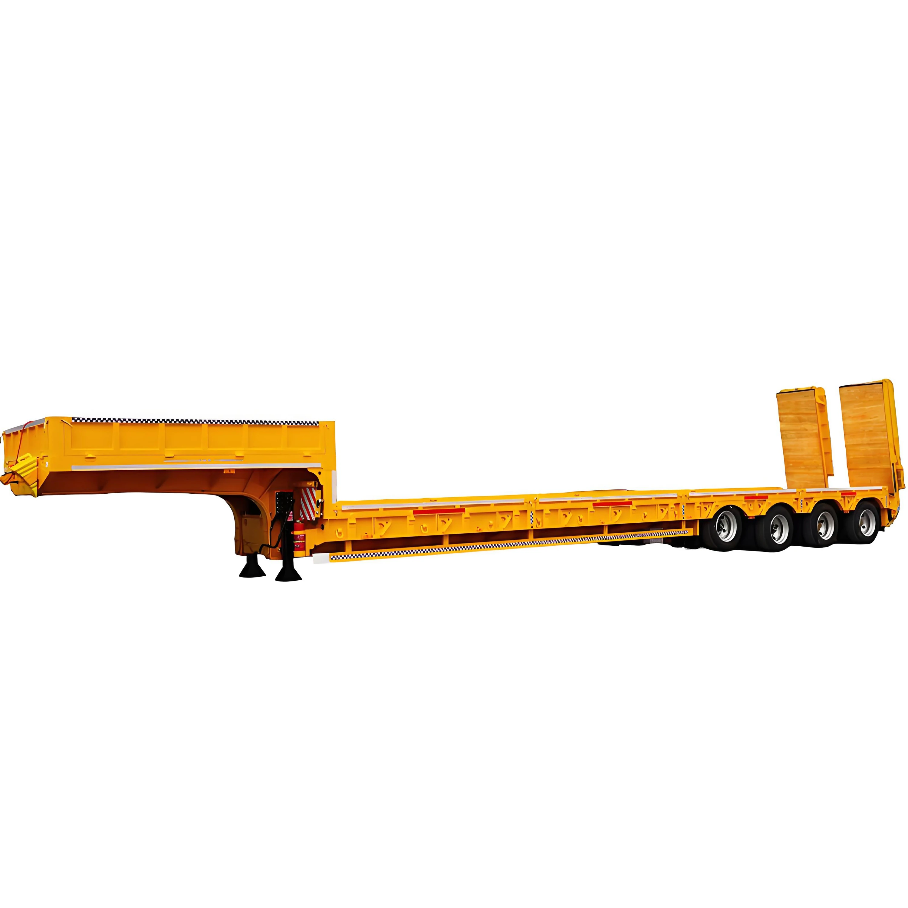 China 40ft 3 4 Axle Gooseneck Truck Car Carrier Transport lowbed Trailer Low Bed Semi Trailer for Sale