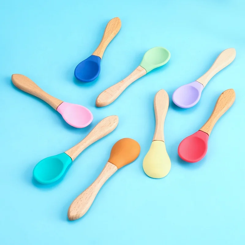 Food Grade BPA Free Soft Baby Bowl Unbreakable Suction Feeding Baby Silicone Bowl and Spoon Set for Gift