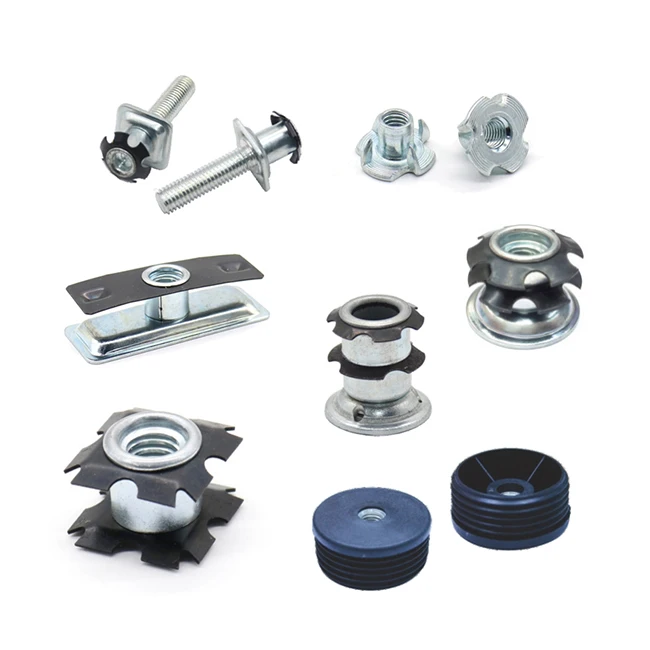 REACH M6 M8 M10 M12 M16 Wooden sofa leg Tube end Zinc plated Pipe to plate connection black steel plastic nylon connecting nuts