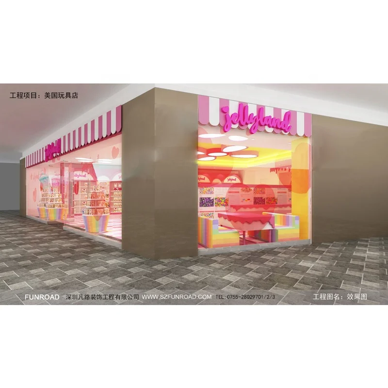 Custom Colorfu Sweet candy shop Counter interior design Lollipop store Furniture for mall