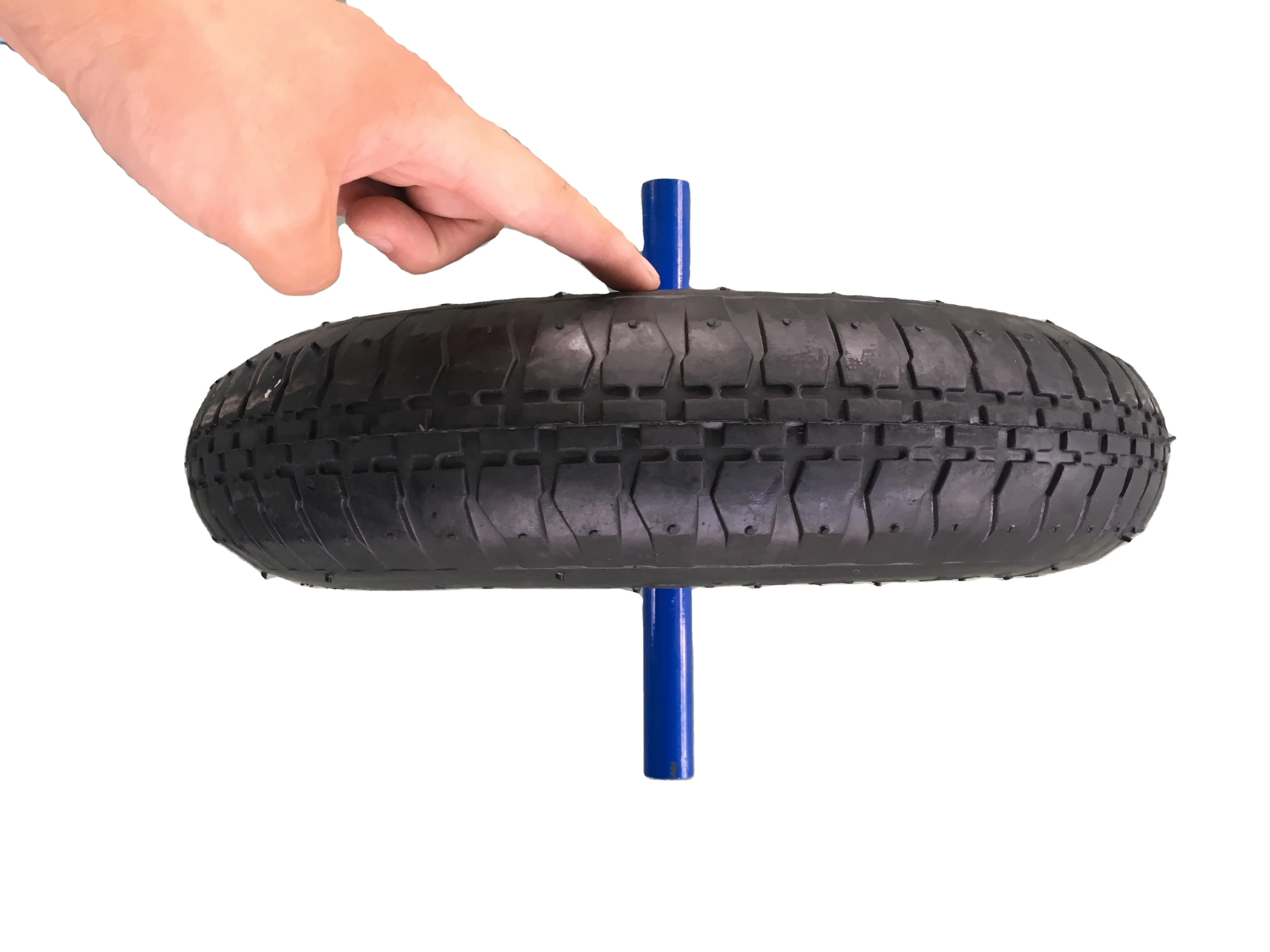 WB6400 wheelbarrow wheel 3.50-4 with 20x240 hollow axle rim