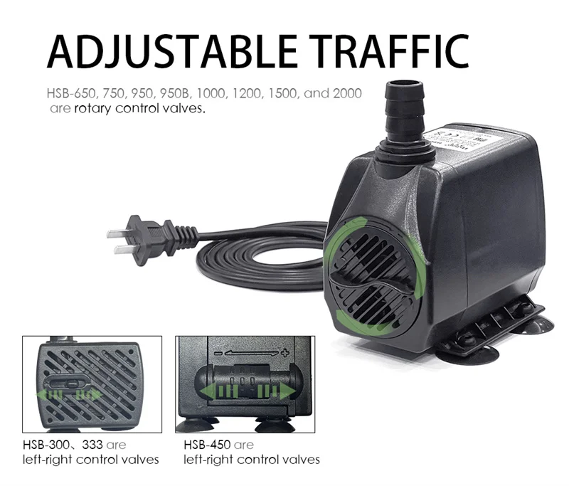 2.5W 5W 7W 10W 15W 25W 35W 45W 60W 70W 100W 138W High Quality Submersible Water Pump Aquarium Fish Tank Pumps