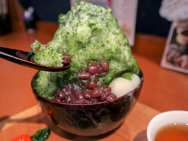 Quality special matcha flavor display mix ice cream soft made in Japan