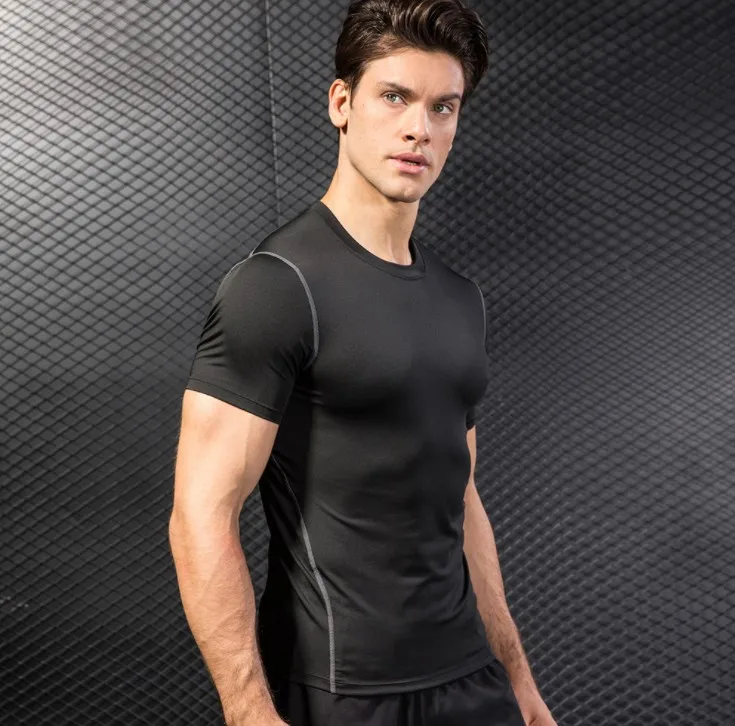 Лидер продаж, Мужская крутая компрессионная футболка с коротким рукавом