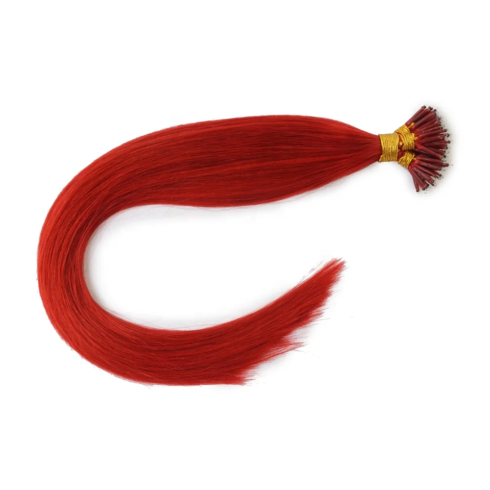 Wholesale 16 inches 1g/s 50s Double Drawn Nano Ring Hair Cuticle Remy Pre Bonded Nano Tip Human Hair Extensions