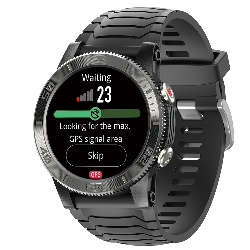 2023 Wholesale Waterproof GPS Positioning Fitness Tracker compass stopwatch timer heart rate outdoor sport Smart watch for man