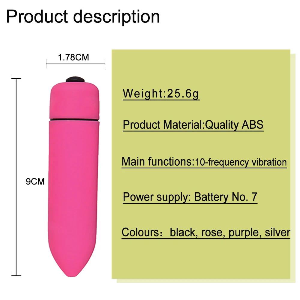 The Original Wireless Mini Bullet Vibrator No. 7 Battery Size Sex Toys For Women Vagina Vibrator