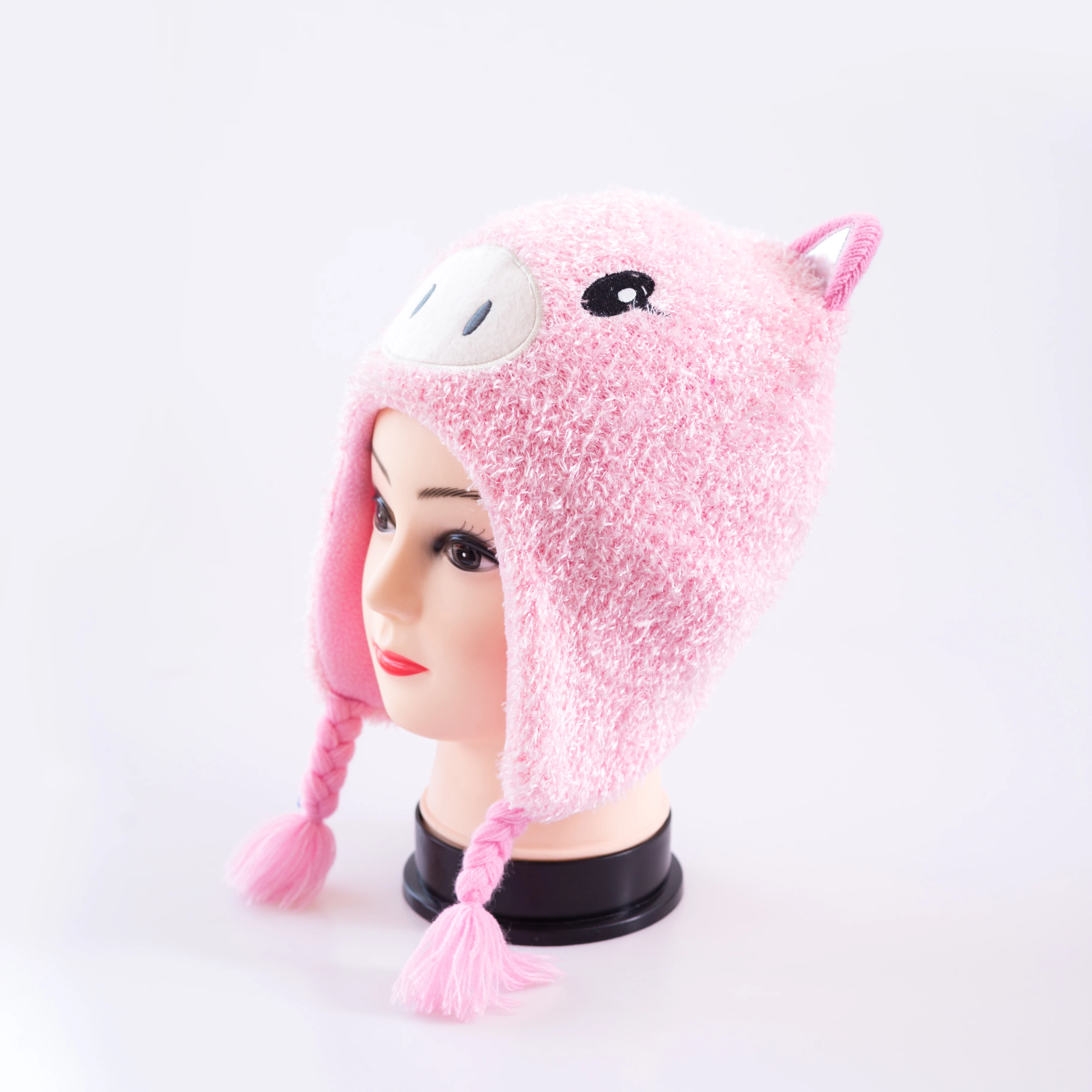 
China manufacture unisex baby winter ear protection bennie warm knitted beanies wholesales custom low moq hats 