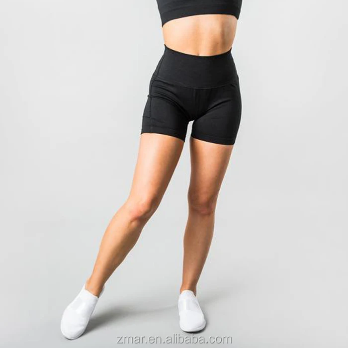 
LPS1343 Black performance Printed Shorts Women Gym Training wear 